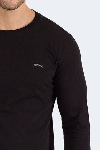 Slazenger ROVER Erkek Siyah Sweatshırt - Thumbnail