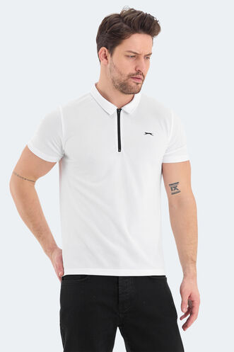 Slazenger ROYAL Erkek Polo Yaka Beyaz Tişört - Thumbnail