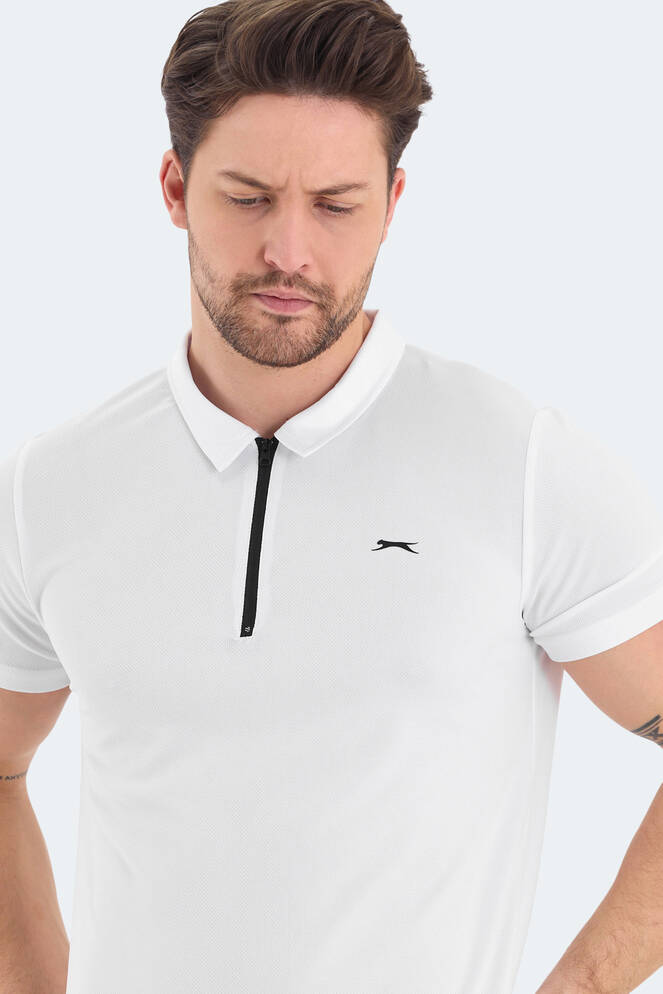 Slazenger ROYAL Erkek Polo Yaka Beyaz Tişört