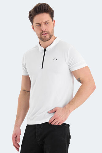 Slazenger ROYAL Erkek Polo Yaka Beyaz Tişört - Thumbnail