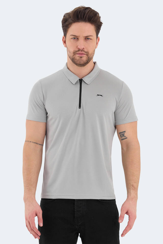 Slazenger ROYAL Erkek Polo Yaka Gri Tişört