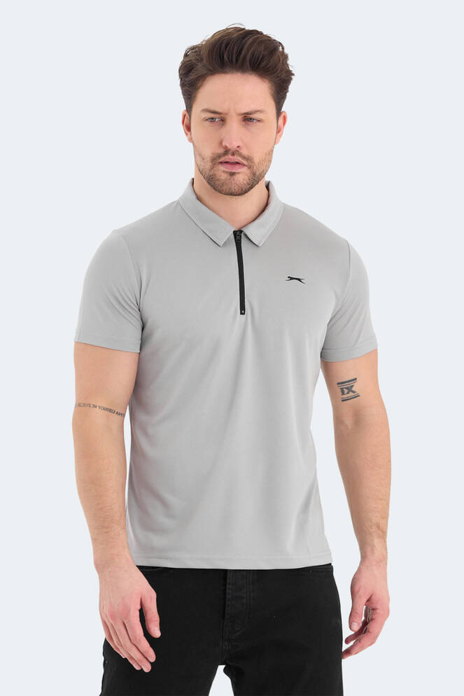 Slazenger ROYAL Erkek Polo Yaka Gri Tişört