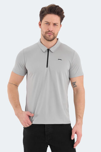 Slazenger ROYAL Erkek Polo Yaka Gri Tişört - Thumbnail