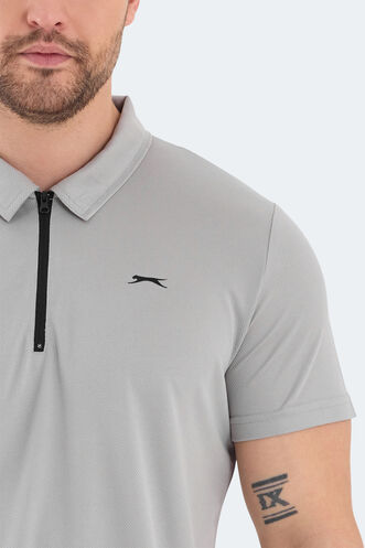 Slazenger ROYAL Erkek Polo Yaka Gri Tişört - Thumbnail