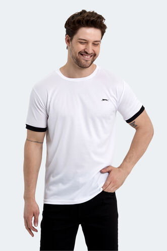 Slazenger RUUT Erkek Kısa Kollu T-Shirt Beyaz - Thumbnail