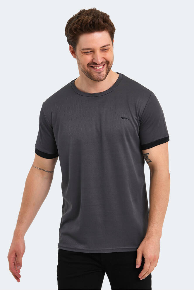 Slazenger RUUT Erkek Kısa Kollu T-Shirt Koyu Gri