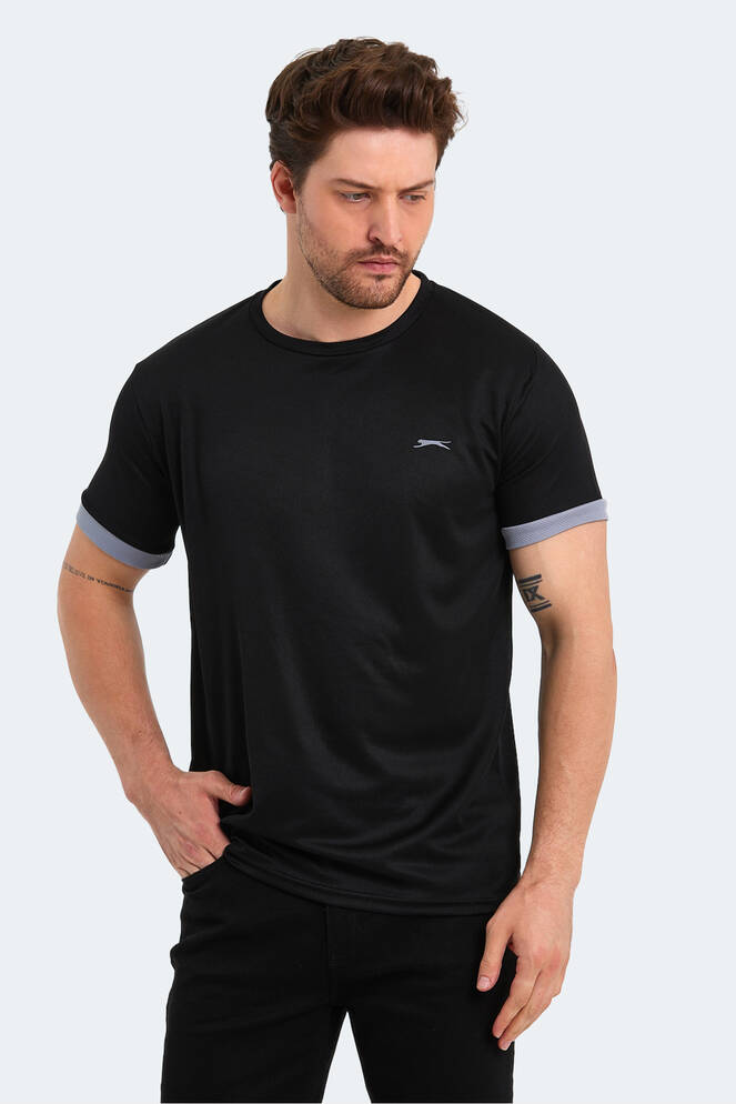 Slazenger RUUT Erkek Kısa Kollu T-Shirt Siyah