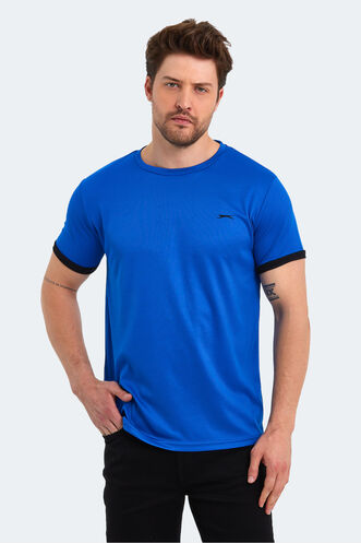 Slazenger RUUT Erkek Kısa Kollu T-Shirt Saks Mavi - Thumbnail