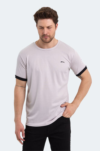 Slazenger ROOT Men's Short Sleeve T-Shirt Beige - Thumbnail