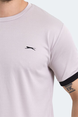 Slazenger ROOT Men's Short Sleeve T-Shirt Beige - Thumbnail