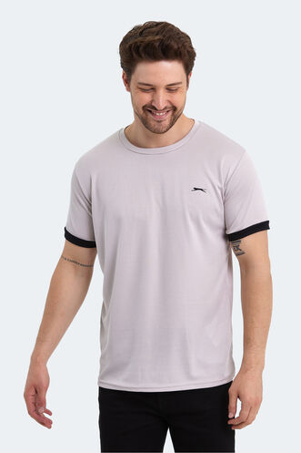 Slazenger ROOT Men's Short Sleeve T-Shirt Beige - Thumbnail