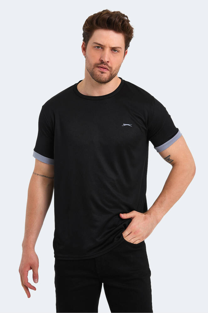 Slazenger RUUT Men's Short Sleeve T-Shirt Black