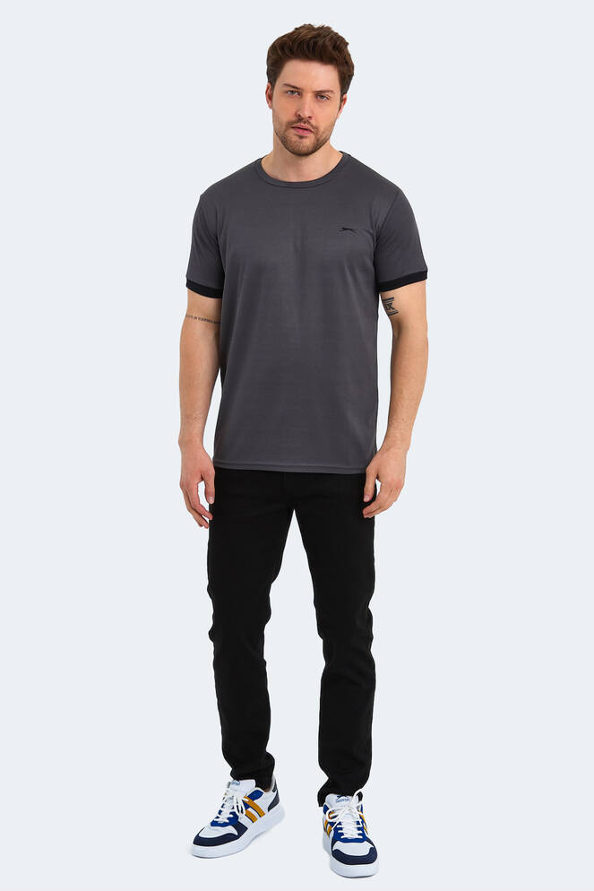 Slazenger RUUT Men's Short Sleeve T-Shirt Dark Grey