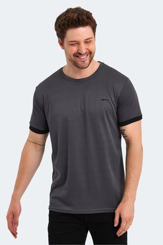 Slazenger RUUT Men's Short Sleeve T-Shirt Dark Grey - Thumbnail