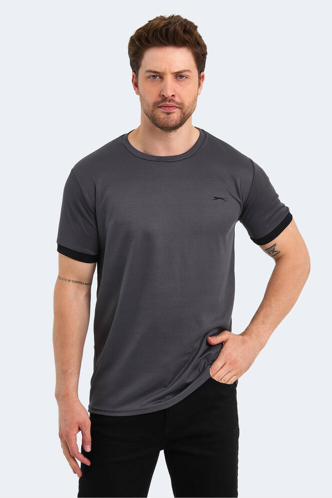 Slazenger RUUT Men's Short Sleeve T-Shirt Dark Grey