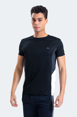 Slazenger - Slazenger RYAN Erkek Kısa Kollu T-Shirt Siyah - Koyu Gri