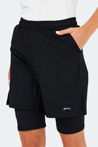 Slazenger SABLE K Kadın Şort Siyah - Thumbnail