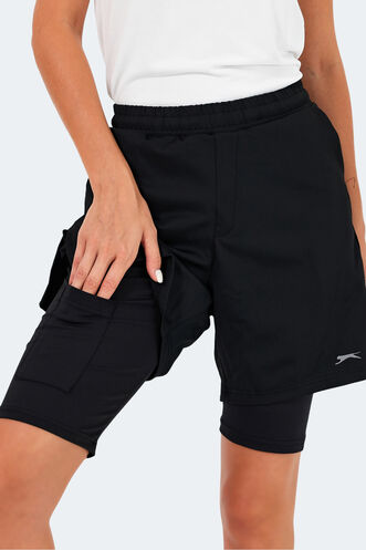 Slazenger SABLE K Kadın Şort Siyah - Thumbnail