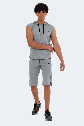 Slazenger SAKI Erkek Şort Gri - Thumbnail