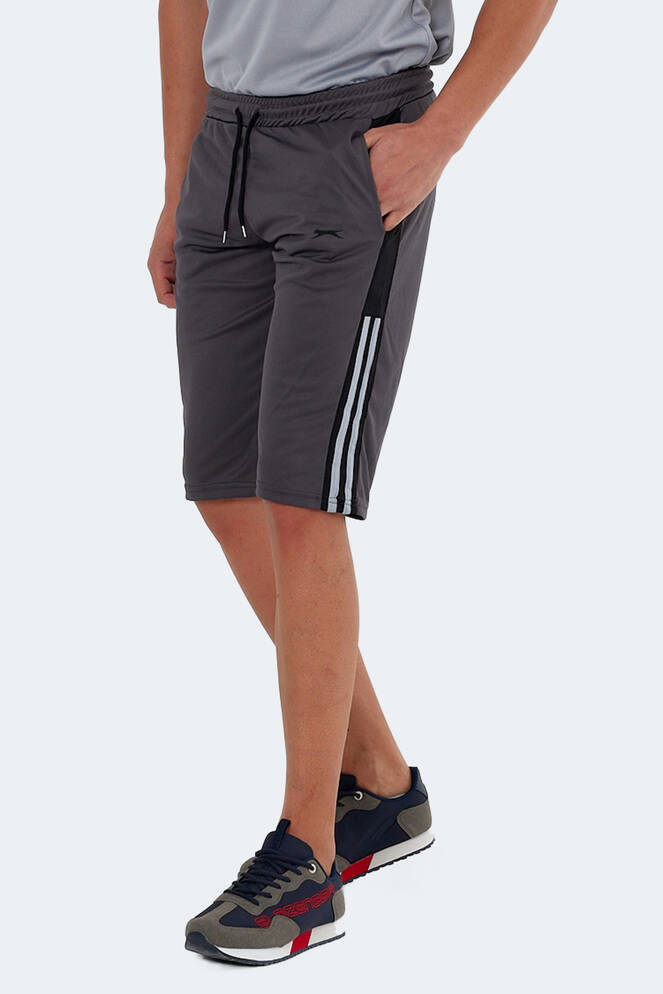 Slazenger SAKI IN Erkek Cepli Kapri Koyu Gri Şort