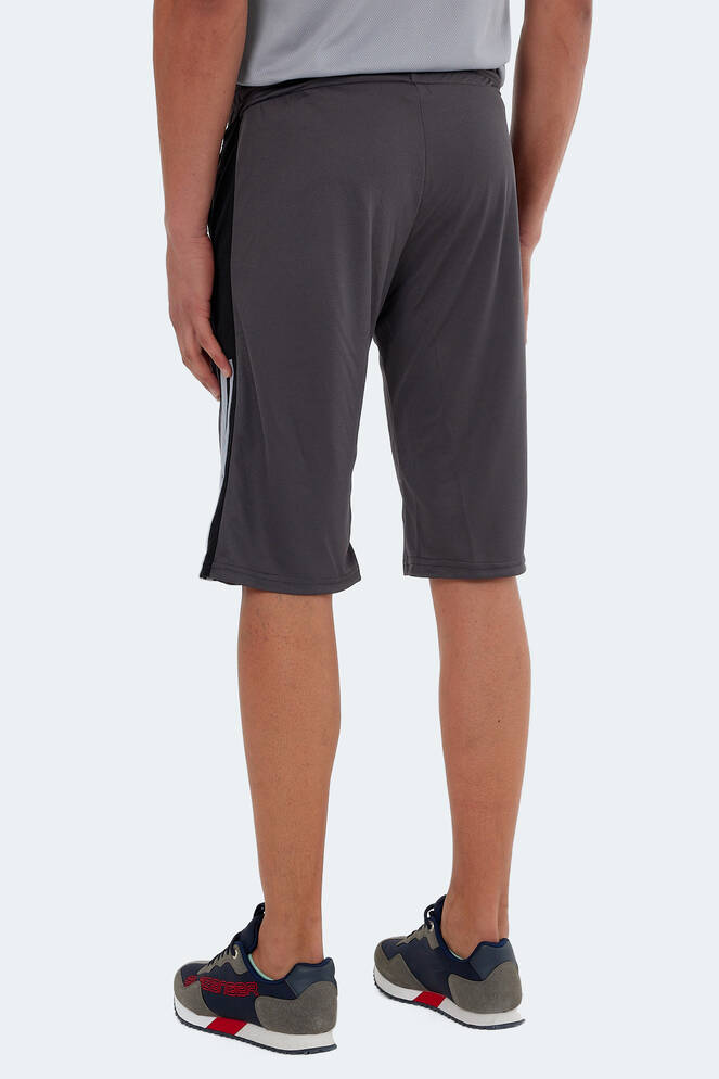 Slazenger SAKI IN Erkek Cepli Kapri Koyu Gri Şort