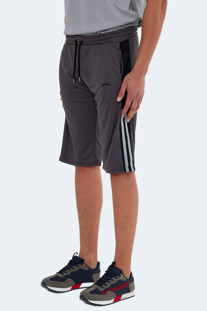 Slazenger SAKI IN Erkek Cepli Kapri Koyu Gri Şort