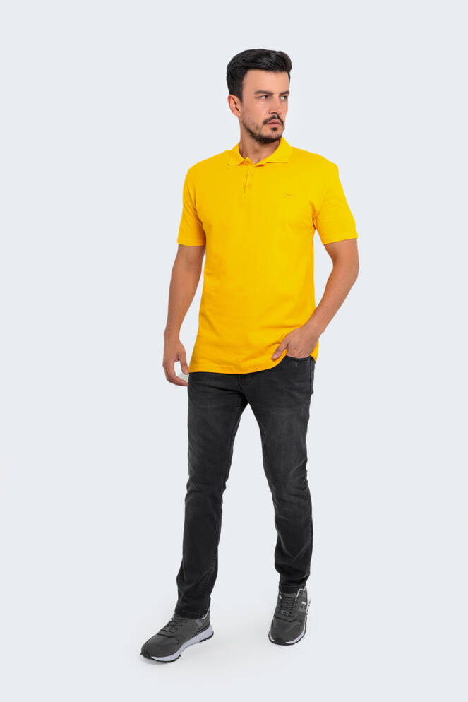 Slazenger SALVATOR Büyük Beden Erkek Polo T-Shirt Hardal