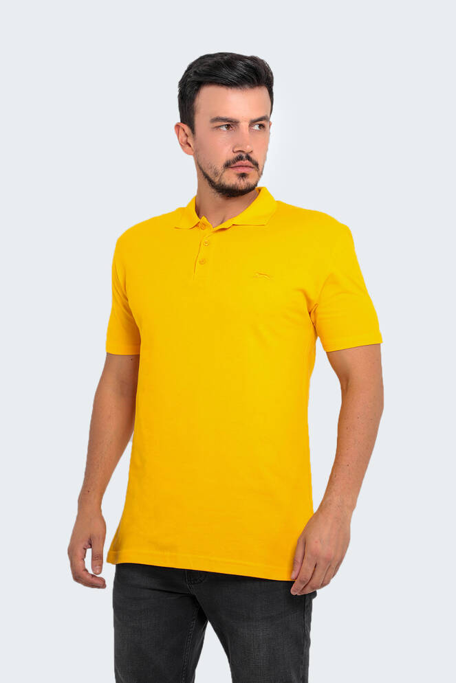 Slazenger SALVATOR Büyük Beden Erkek Polo T-Shirt Hardal