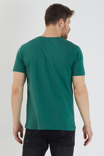 Slazenger SANDER KTN Men's Short Sleeve T-Shirt Dark Green - Thumbnail