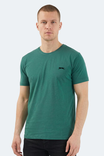 Slazenger SANDER KTN Men's Short Sleeve T-Shirt Dark Green - Thumbnail