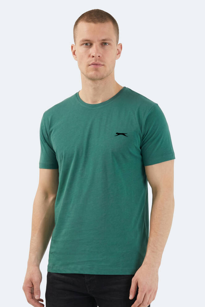 Slazenger SANDER KTN Men's Short Sleeve T-Shirt Dark Green
