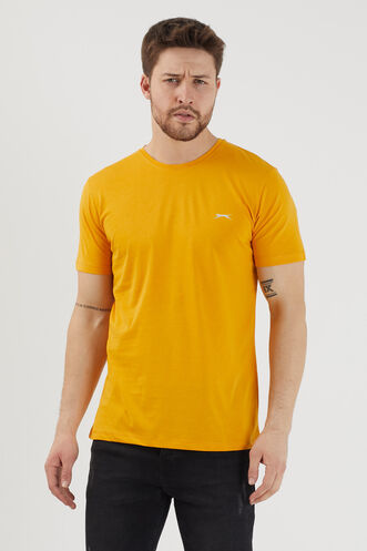 Slazenger - Slazenger SANDER KTN Men's Short Sleeve T-Shirt Mustard