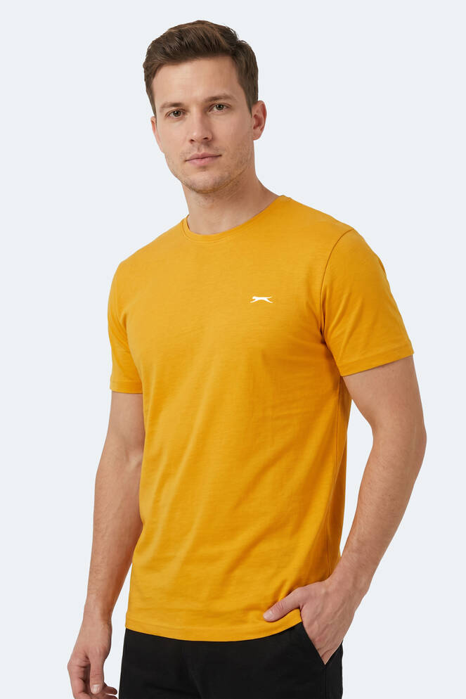 Slazenger SANDER KTN Men's Short Sleeve T-Shirt Mustard