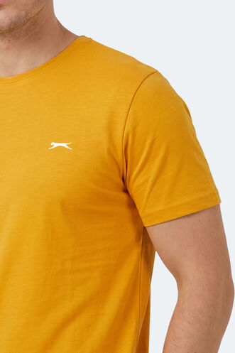 Slazenger SANDER KTN Men's Short Sleeve T-Shirt Mustard - Thumbnail