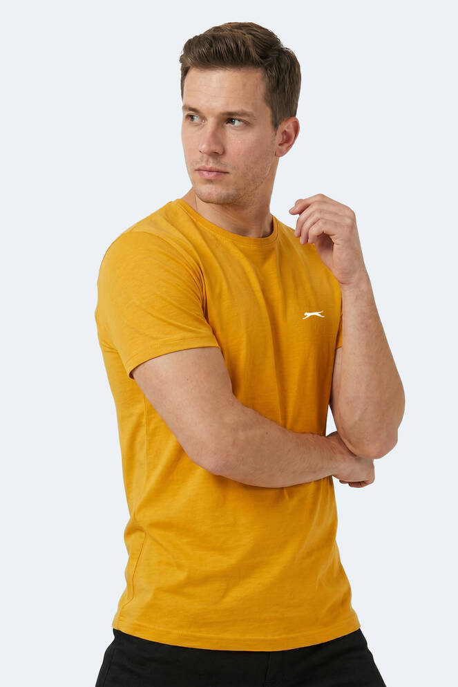 Slazenger SANDER KTN Men's Short Sleeve T-Shirt Mustard