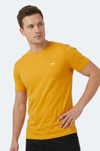 Slazenger SANDER KTN Men's Short Sleeve T-Shirt Mustard - Thumbnail