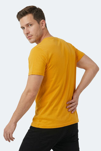Slazenger SANDER KTN Men's Short Sleeve T-Shirt Mustard - Thumbnail