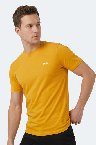 Slazenger SANDER KTN Men's Short Sleeve T-Shirt Mustard - Thumbnail