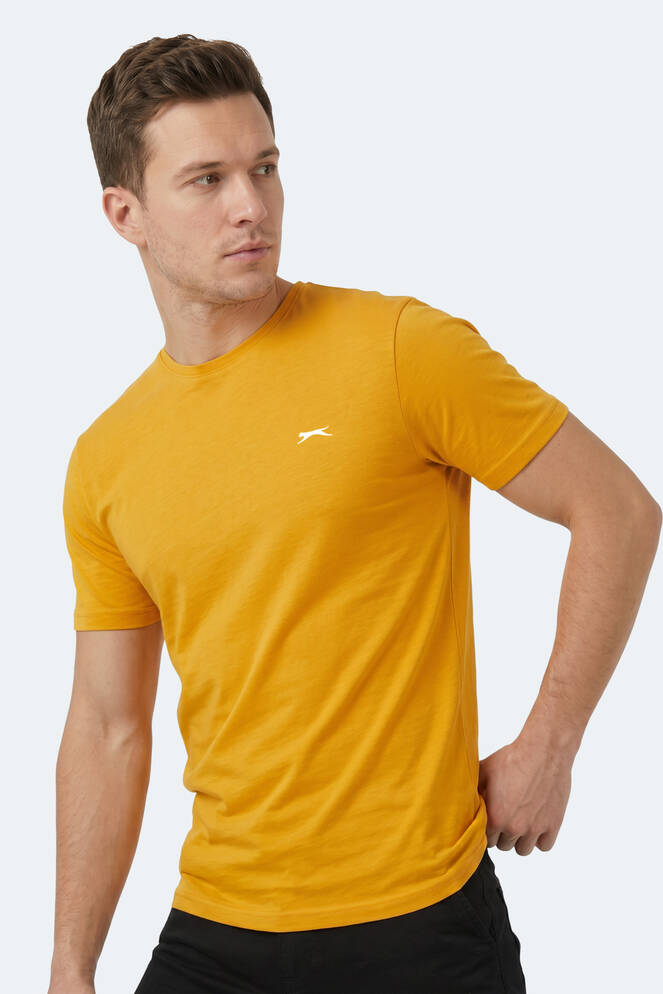 Slazenger SANDER KTN Men's Short Sleeve T-Shirt Mustard