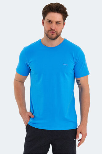 Slazenger SANNI Erkek Kısa Kollu T-Shirt Mavi - Thumbnail