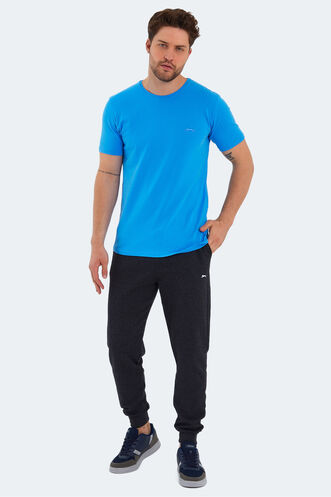 Slazenger SANNI Erkek Kısa Kollu T-Shirt Mavi - Thumbnail