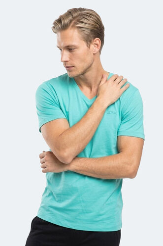 Slazenger SARGON Men's Short Sleeve T-Shirt Dark Green - Thumbnail