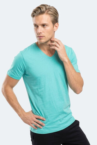 Slazenger SARGON Men's Short Sleeve T-Shirt Dark Green - Thumbnail