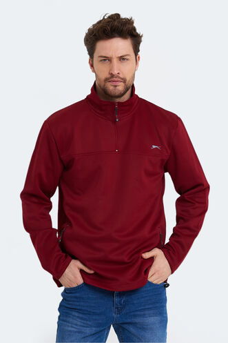 Slazenger SEND Erkek Sweatshirt Bordo - Thumbnail