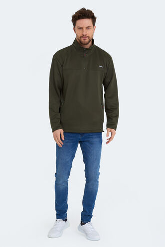 Slazenger SEND Erkek Sweatshirt Haki - Thumbnail
