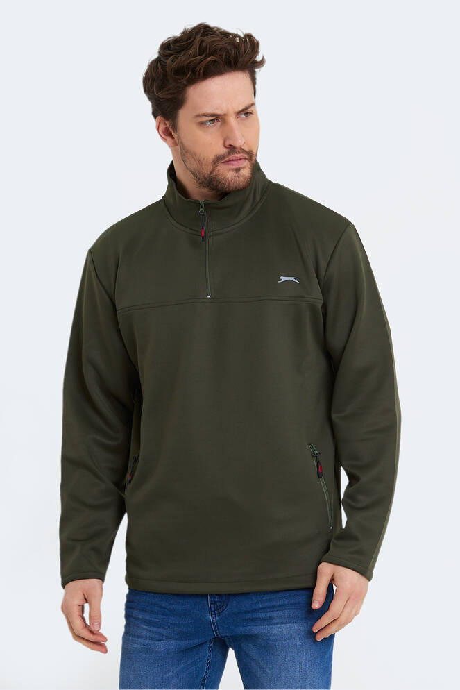 Slazenger SEND Erkek Sweatshirt Haki