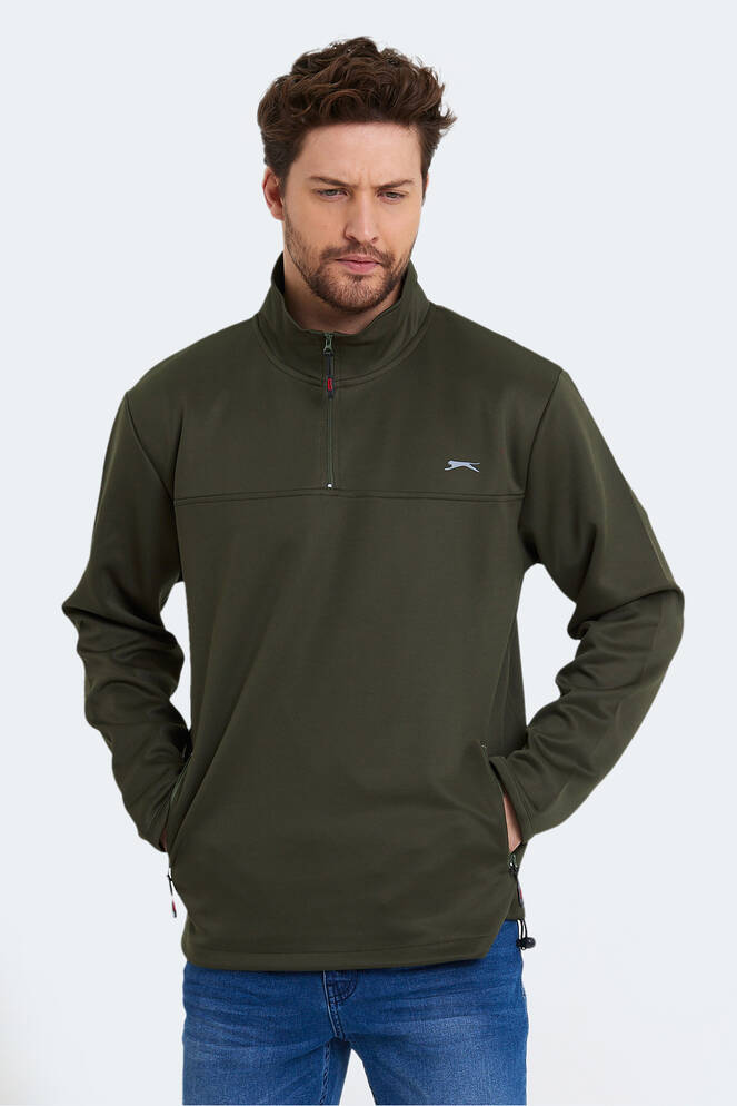 Slazenger SEND Erkek Sweatshirt Haki