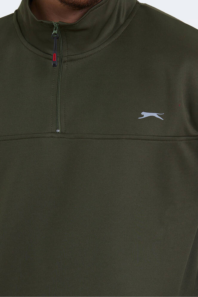 Slazenger SEND Erkek Sweatshirt Haki