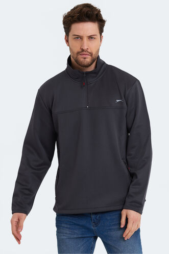Slazenger SEND Erkek Sweatshirt Koyu Gri - Thumbnail
