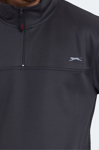 Slazenger SEND Erkek Sweatshirt Koyu Gri - Thumbnail